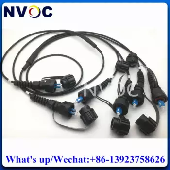 4 ядра SM G657A1 наружный Бронированный для водонепроницаемости 2 м DLCUPC ODVA-LC to ODVA-SC 4,5 мм волоконно-оптический соединительный шнур кабель TE/Senko коннектор