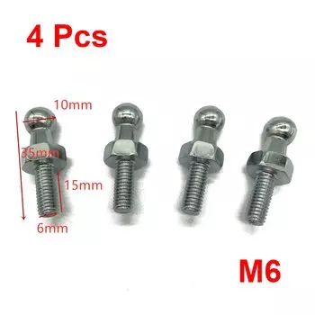 4 шт. 10 мм M8/M6 универсальный автомобильный багажник капот газовая стойка концевой фитинг разъем шаровой штифт шарнирный винт клапана