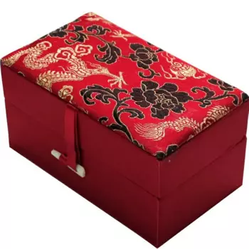 4 шт., 12x7x6 см, подарочная коробка из китайской шелковой парчи с хлопковым наполнением, роскошный прямоугольный подарочный чехол, ювелирный браслет, ожерелье, коробки для хранения