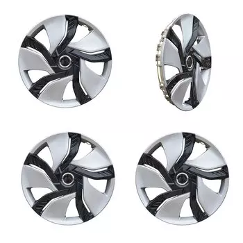 4 шт. 15-дюймовые накладки на колеса автомобиля, 15-дюймовые пластиковые декоративные колпаки, накладки на центральные колпаки на колеса автомобиля подходят для ступицы дисков из алюминиевого сплава