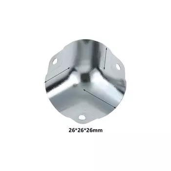 4 шт., 26/29 мм, металлическая железная воздушная коробка, защита углов, алюминиевый чемодан для полета, дорожный чехол, ящик для инструментов, защита кромок, угловая крышка, серебристый/черный