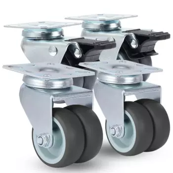 4 шт., 2-дюймовые ролики для мебели, с тормозом