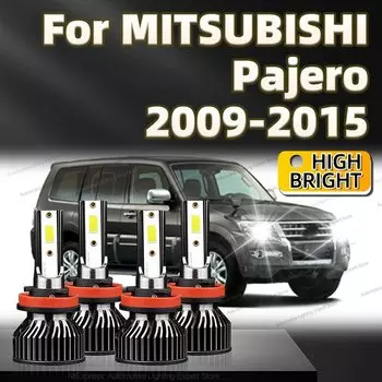 4 шт. 30000 лм для MITSUBISHI Pajero 2009 2010 2011 2012 2013 2014 2015 автомобильные светодиодные лампы дальнего ближнего света H11 H9 CANbus 6000k