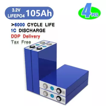 4 шт., 3,2 В, 105 Ач, ссылка на аккумулятор LiFePO4