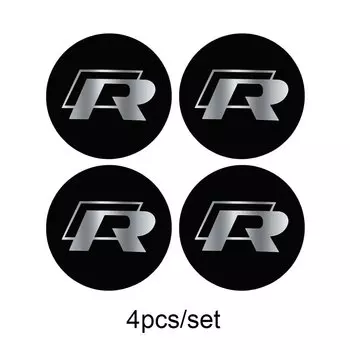 4 шт. 3D алюминиевые колпаки для центра колеса автомобиля, наклейки на диски, наклейки для Volkswagen Golf GTI Tiguan TAYRON Jetta Polo Scirocco