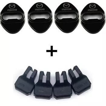 4 шт. 3D крышка замка двери автомобиля, защитный чехол с автоматическими эмблемами для Mazda 2 3 5 6 BL BM GJ CX3 CX4 CX5 CX-5 CX8 KE KF CX7 CX9 MX5 CX30