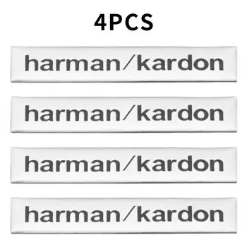 4 шт. 3D металлический алюминиевый автомобильный Стайлинг Harman значок эмблема аудио наклейка динамик декоративная эмблема наклейки инструменты автоаксессуары