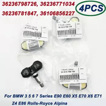4 шт. 433 МГц TPMS 36236798726 TPM109A новый датчик давления в шинах для детской модели 3 5 6 7 серии Rolls-Royce Alpina 36236771034 36106856227
