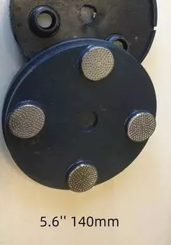 4 шт. 4 дюйма, 5,6 дюйма, 5 сегментов, круглые алмазные шлифовальные блоки Klindex | 100 абразивных дисков из бетона, гранита и мрамора, 140 мм.