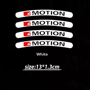 4 шт., 4 движущиеся автомобильные наклейки на обод колеса для Volkswagen T-ROC Teramont GOLFR Touran PASSAT PHIDEON Touareg Tiguan CC R32 R36 GTD