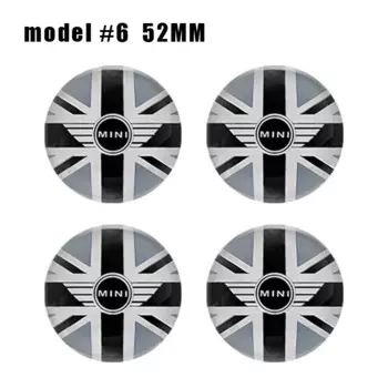 4 шт., 52 мм, крышки центральной ступицы колес автомобиля, значок, аксессуары для Mini Cooper JCW R50 R52 R53 R56 R57 R58 R60 Countryman