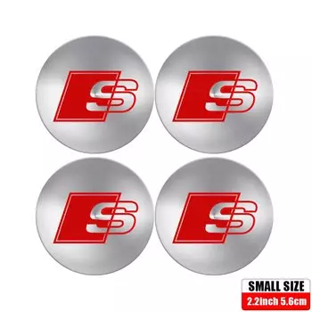 4 шт., 56/60/65 мм, металлическая эмблема, колпачок ступицы колеса автомобиля, логотип, наклейка для Audi A3 A4 A4L A5 B3 B4 B5 B6 B7 B8 RS3 Quattro C5 C6 C7