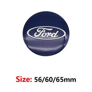 4 шт., 56 мм, 60 мм, 65 мм, автомобильный Стайлинг, колпаки центральной ступицы колес, наклейки, значок для Ford Fiesta Mondeo Fusion Explorer Escape Shelby Edge