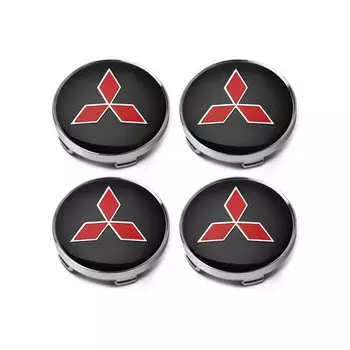 4 шт., 56 мм + 60 мм, центральная крышка ступицы колеса автомобиля, крышка обода, эмблема, наклейки для Mitsubishi Pajero Asx Lancer Outlander 3 l200, аксессуары