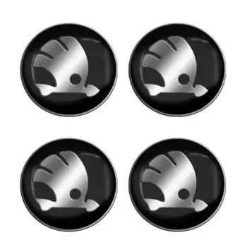 4 шт., 56 мм, центральная крышка ступицы колеса автомобиля, значок, эмблема, наклейка на колесо, наклейки для Skoda Octavia VRS Rapid Kodiaq Fabia Karoq Superb Kami