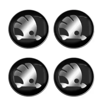 4 шт., 56 мм, центральная крышка ступицы колеса автомобиля, значок, эмблема, наклейка на колесо, наклейка для Skoda Octavia KAMIQ KODIAQ SUPERB RAPIDFABIA YETI