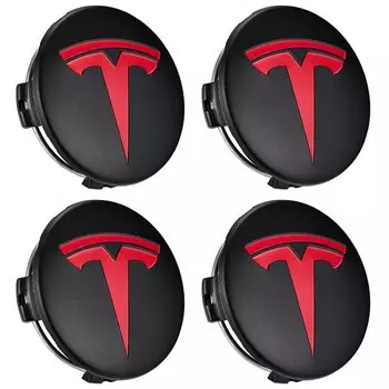 4 шт., 56 мм, черные, красные колпаки для центров колес автомобиля, диски, крышка ступицы, логотип для Tesla Model 3 Y X S, колпаки, автоаксессуары