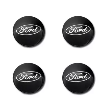 4 шт., 56 мм, черный значок центральной ступицы колеса автомобиля, логотип, эмблема, наклейка на колесо, стиль для Ford Focus Mk2 Mustang Mk7, автостайлинг