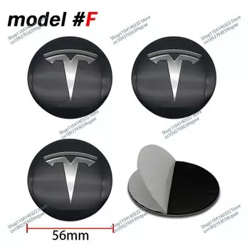 4 шт., 56 мм, крышка ступицы Tesla, центральная крышка, логотип, высококачественная наклейка для Tesla Model 3 Y S X, персонализированная автомобильная наклейка, автомобильные аксессуары