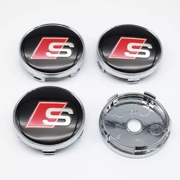 4 шт. 56 мм T60 автомобильный стиль крышка ступицы логотип значок наклейка украшение для Audi S RS A3 A4 B8 8P 8V A6 C7 A5 Q5 B7 B6 Q7 A1 аксессуары