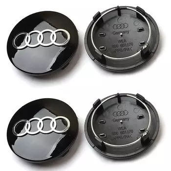 4 шт., 60 мм, 61 мм, 68 мм, 69 мм, колпаки Audi, колпаки для центральных колес автомобиля, колпаки для Audi A1 A2 A3 A4 A5 A6 A7 A8 S3 S6 Q3 Q5 Q7, аксессуары