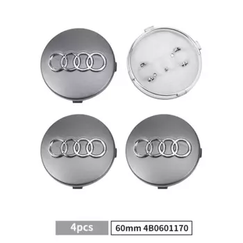 4 шт. 60 мм Центральная крышка колеса для стайлинга автомобиля, эмблема, док-станция 4B0601170 для Audi A3 A4 A5 A6 A7 A8 S4 S6 A6L, автомобильные аксессуары