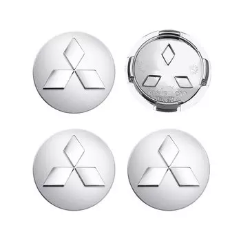4 шт., 60 мм, центральная крышка колеса автомобиля, крышка ступицы, значок, автоаксессуары для Mitsubishi Ralliart Pajero L200 Evolution Evo ASX Competition