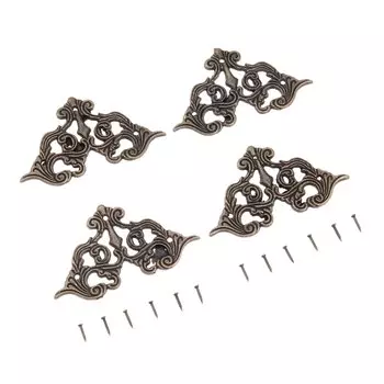 SVVTOON Античные бронзовые угловые скобы для мебели 4 шт.