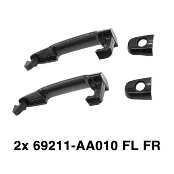 4 шт. 69211-AA010 FL FR 69211-AA020 RL RR внешние дверные ручки для Toyota Corolla Matrix RAV4 Yaris Solara Highlander