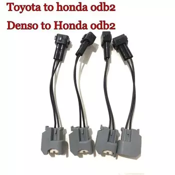 4 шт. адаптер для Denso на honda odb2 для toyota на honda odb2 разъемы для топливной форсунки