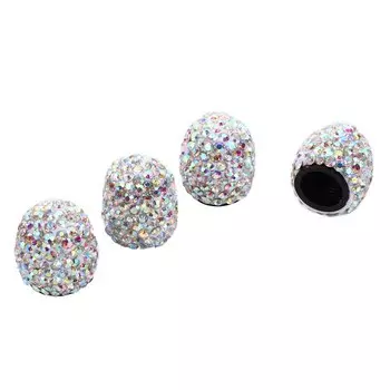 4 шт. алмазные колпачки для автомобильных шин, блестящие пыленепроницаемые колпачки для клапанов колес, блестящие хрустальные колпачки для клапанов автомобиля, аксессуары для стайлинга автомобилей