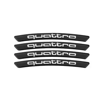 4 шт. алюминиевые автомобильные диски, значки, наклейки, наклейки для Audi Sline A3 A4 A4L A5 B3 B4 B5 B6 B7 B8 RS3 Quattro C5 C6 C7 A1 Q7 Q6