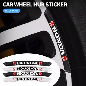 4 шт. алюминиевые наклейки на ступицу колеса автомобиля, декоративная полоса для Honda Peugeot Citroen LEXUS Dacia Tesla Cadillac Land Rover
