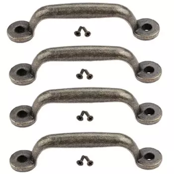 4 шт. антикварные ручки для выдвижных ящиков, дверей шкафов, деревянных коробок, металлические ручки для выдвижных ящиков, ручки для шкафов, ручки для шкафов 90*17 мм с винтом