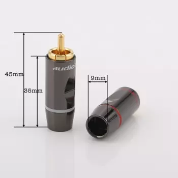 4 шт Audiocrast R003 24k позолоченные разъемы RCA позолоченные штекеры RCA Аудиокабели.