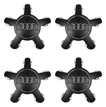 4 шт., авто эмблема, колпачок, обод колеса автомобиля, пять когтей, центральная крышка, чехлы для ступицы, аксессуары для Audi A1 A3 A5 A4 A4L A6 A6L A7 A8 RSQ3 8V