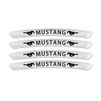 4 шт. автомобильная алюминиевая наклейка на ступицу колеса, автомобильные товары для Fords Mustang 2005 2010 2015 2018 GT Guitar Mujer Eleanor Pickguard