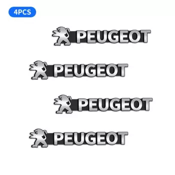 4 шт., автомобильная аудиоукрашение, 3D алюминиевый значок, эмблема, наклейка для Peugeot 206 308 307 407 207 3008 208 508 2008 5008 106 205 306 406