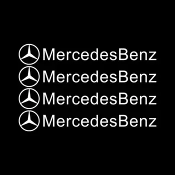 4 шт. автомобильная светоотражающая наклейка KK, дверная ручка, зеркальный дворник, декоративная наклейка для Mercedes Benz AMG W211 W203 W204 W205 C200 W213
