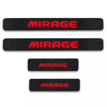 4 шт., автомобильная виниловая наклейка на порог, из углеродного волокна