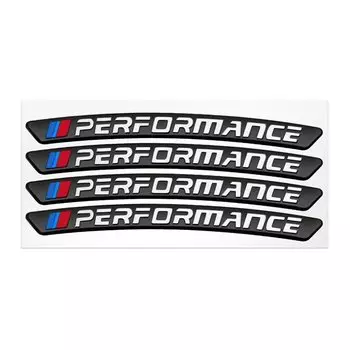 4 шт., автомобильные алюминиевые 3D-наклейки на колесные диски и брови