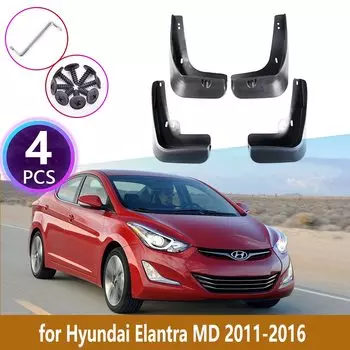 4 шт. автомобильные брызговики для Hyundai Elantra MD 2011 2012 2013 2014 2015 2016, обшивка брызговиков, брызговики, аксессуары