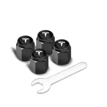 4 шт. автомобильные колпачки для клапанов, шины для колес, защитная крышка для штока воздушной шины для Tesla Model 3 Model S Model X Model Y Cybertruck Roadster