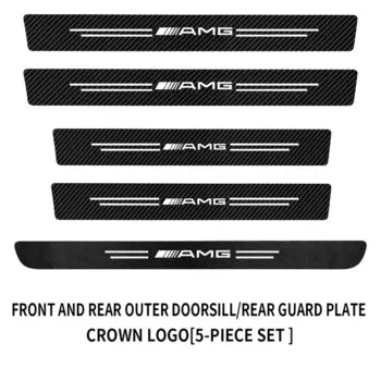 4 шт., автомобильные наклейки из углеродного волокна для Mercedes benz W211 W203 W204 W210 W124 W202 CLA W212 W220 W205