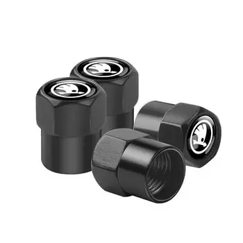 4 шт. автомобильные значки колес, колпачки для клапанов, колпачки для штока клапана для Skoda Octavia 3 2 1 Fabia Superb 2 3 Rapid Karop Kodiaq Scala