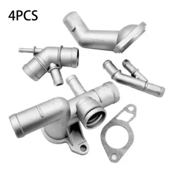 4 шт. Автомобильный Алюминиевый охлаждающий фланец комплект для VW Golf MK4 для Jetta GTI 1,8 T 2000-2005 для Audi TT 1999-2006 A3 06A121133J