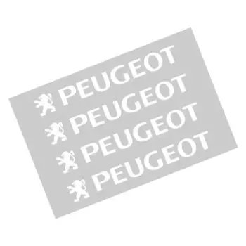 4 шт., автомобильный логотип, дверная ручка, стеклоочиститель, устойчивые к царапинам декоративные наклейки для Peugeot 206 308 307 208 3008 407 508 2008 RCZ