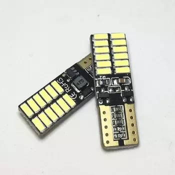 4 шт, автомобильный светильник s T10 Светодиодный лампочки Canbus 5W5 автомобиля W5W светодиодный сигнальный светильник 6000K Подсветка регистрационного номера светильник s 4014 24SMD белый 12V