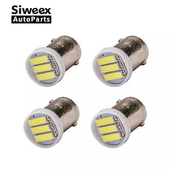 4 шт. BA9S T4W 3 SMD 7020 светодиодные белые фонари автомобильные резервные лампы дверные лампы постоянного тока 12 В