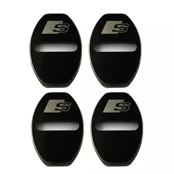 4 шт. чехол для автомобильного дверного замка для Audi Sline A6 A4 A3 A7 A5 Q3 Q5L Q7 Q2 S4 S5 S6 S7 S8 TT RS3 RS4 RS5 RS6 TTS аксессуары